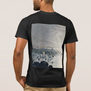 Eenden, Mallards en Zwans op het meer bij zonsonde T-shirt
