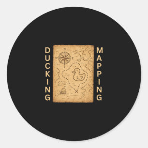 Eenden Mapping Cruise Eenden Comp Naautical Kaart Ronde Sticker