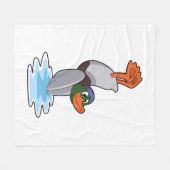 Eenden met handstandaard in water.PNG Fleece Deken (Voorkant (Horizontaal))