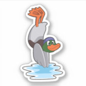 Eenden met handstandaard in water.PNG Sticker (Voorkant)