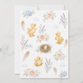 Eenden met nest babyshower uitnodiging (Achterkant)