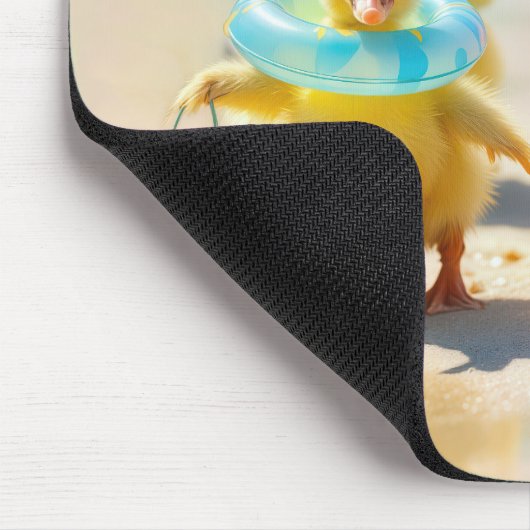 Eenden met strandspeelgoed muismat (Hoek)