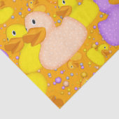 Eenden-n-Stippen-stijl-1-Oranje-WEEFSUE WRAP PAPIE Tissuepapier (Detail)