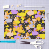 Eenden-n-Stippen-stijl-1-zwart-WAPENPAPIER Tissuepapier (Craft)