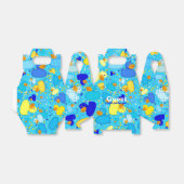 Eenden-n-Stippen-stijl-3-Blauw 2-GABLE FAVOR BOX Bedankdoosjes (Uitgevouwen)