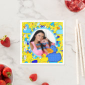 Eenden-n-Stippen-stijl-3-Geel-FOTO-SJABLOON- Servet (Insitu)