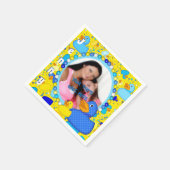 Eenden-n-Stippen-stijl-3-Geel-FOTO-SJABLOON- Servet (Hoek)