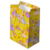 Eenden-n-Stippen-Style-1-Yellow-GIFT BAG M Medium Cadeauzakje (Achterkant Gekanteld)