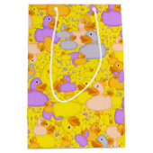 Eenden-n-Stippen-Style-1-Yellow-GIFT BAG M Medium Cadeauzakje (Voorkant)