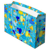 Eenden-n-Stippen-Style-3-Blue-2-GIFT BAG L Large Cadeautasje (Achterkant Gekanteld)