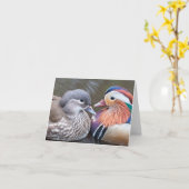 Eenden" Notecard de "van de liefde Kaart (Gele Bloem)