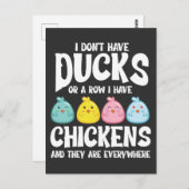 Eenden of een rij die ik overal heb briefkaart (Voorkant / Achterkant)