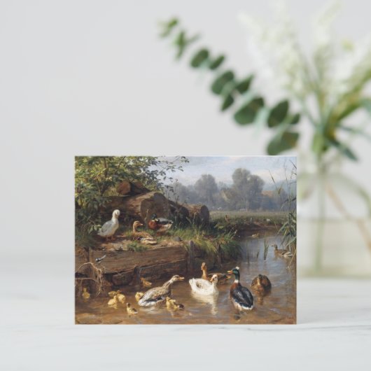 Eenden op de Carl Jutz Briefkaart (Staand voorkant)