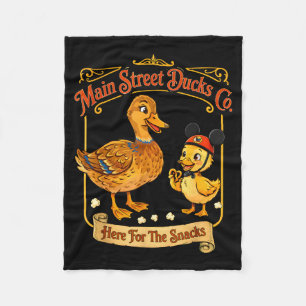 Eenden op de hoofdstraat hier voor de snacks schat fleece deken