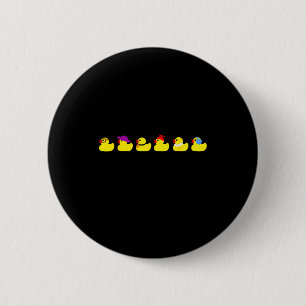 Eenden op een rij grappige woordspeling vader grap ronde button 5,7 cm