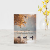 Eenden op herfst Lake Sympathie Dank u Kaart (Gele Bloem)