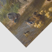 Eenden op het Water door Carl Jutz Tissuepapier (Detail)