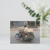 Eenden op motorfiets-Vietnam Briefkaart (Staand voorkant)