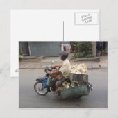 Eenden op motorfiets-Vietnam Briefkaart (Voorkant / Achterkant)