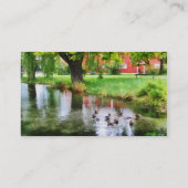 Eenden op Pond Visitekaartje (Achterkant)