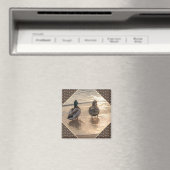 Eenden op Schilderachtig  bruinmakreel Magneet (Insitu (Vaatwasser))