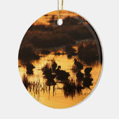 Eenden op Sunrise Keramisch Ornament (Links)