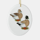 Eenden: Penciled Calls Keramisch Ornament (Rechts)