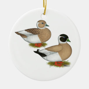 Eenden: Penciled Calls Keramisch Ornament