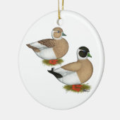 Eenden: Penciled Calls Keramisch Ornament (Links)