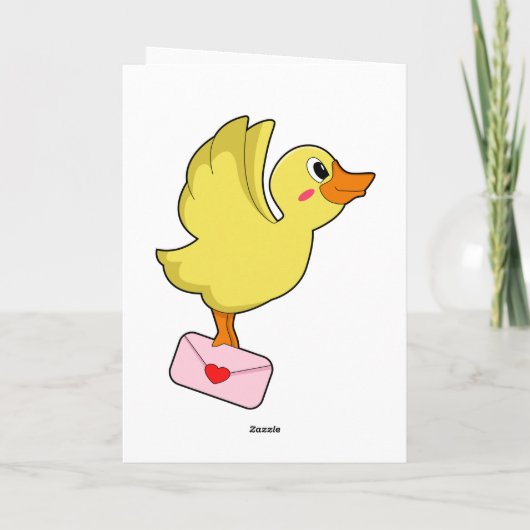 Eenden Postduif Brief Kaart (Achterkant)