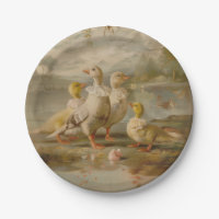 Eenden - Ronde Papieren Borden