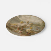 Eenden - Ronde papieren borden Bordje (Gekanteld)