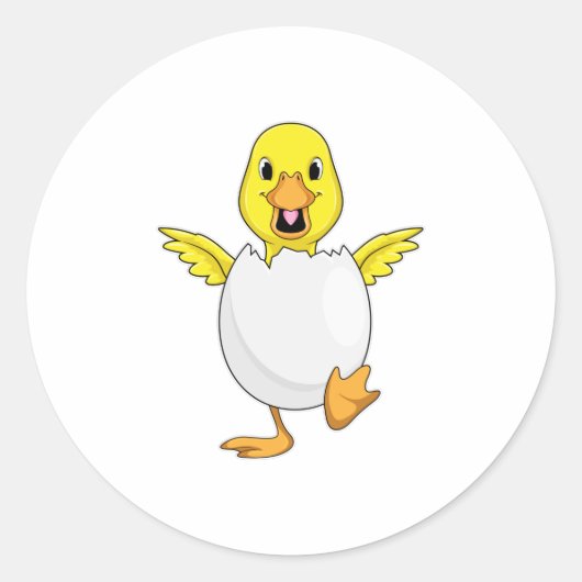 Eenden Ronde Sticker (Voorkant)