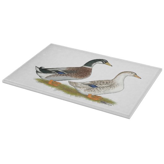 Eenden:  Silver Appleyard Snijplank (Hoek)