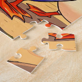 Eenden slenteren langs een pad voor kinderen legpuzzel (Zijkant)