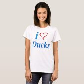 Eenden T-Shirts - I Heart Ducks (Voorkant volledig)