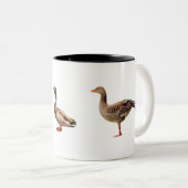 eenden tweekleurige koffiemok (Voorkant rechts)