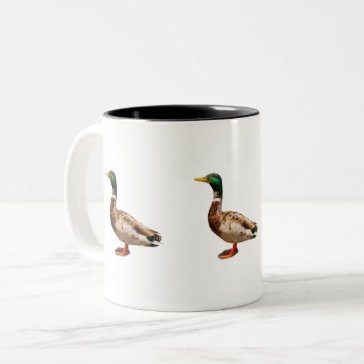 eenden tweekleurige koffiemok (Voorkant links)