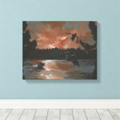Eenden vestigen zich in canvas afdruk (Insitu (Houten vloer))