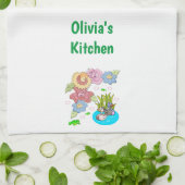 Eenden Vijver Bloemige Keuken Handdoek (Gevouwen)