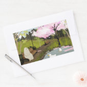Eenden Vijver - Lente Rechthoekige Sticker (Envelop)