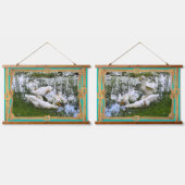 Eenden Vijver Leven Trendy Hangend Wandkleed (Dubbel)