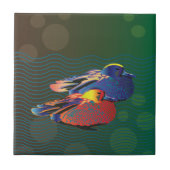 Eenden vogels koppel tegeltje (Voorkant)