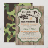 Eenden, vrachtwagens en Eight Point Bucks Deer Bab Kaart (Voorkant / Achterkant)