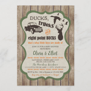 Eenden, vrachtwagens en Eight Point Bucks Deer Bab Kaart