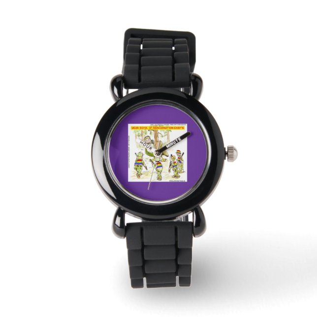 Eenden Vs LGBT Grappige Uniseks Horloge (Voorkant)