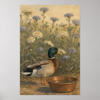 Eenden Whimsical Boerderij Fauna Kunstprint Poster