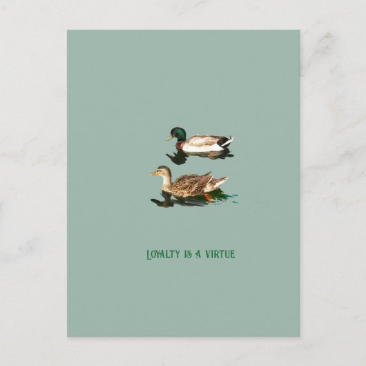 Eenden wilde eenden feestdagenkaart (Voorkant)