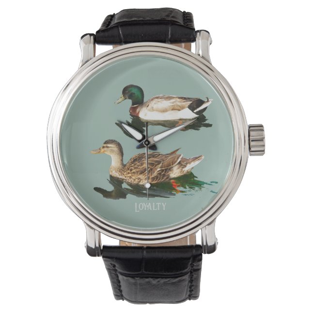 Eenden wilde eenden horloge (Voorkant)