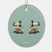 Eenden wilde eenden keramisch ornament (Links)